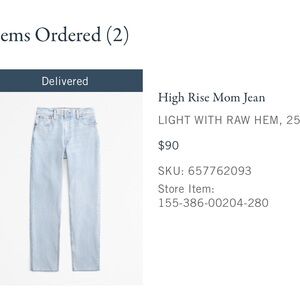 Lightly worn Abercrombie jeans